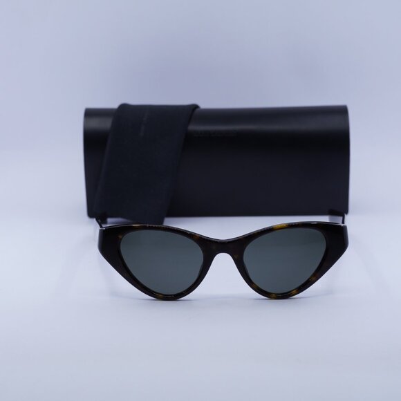 Saint Laurent SL M144 002 Cat Eye Sunglasses - Havana/Grey - Picture 2 of 10